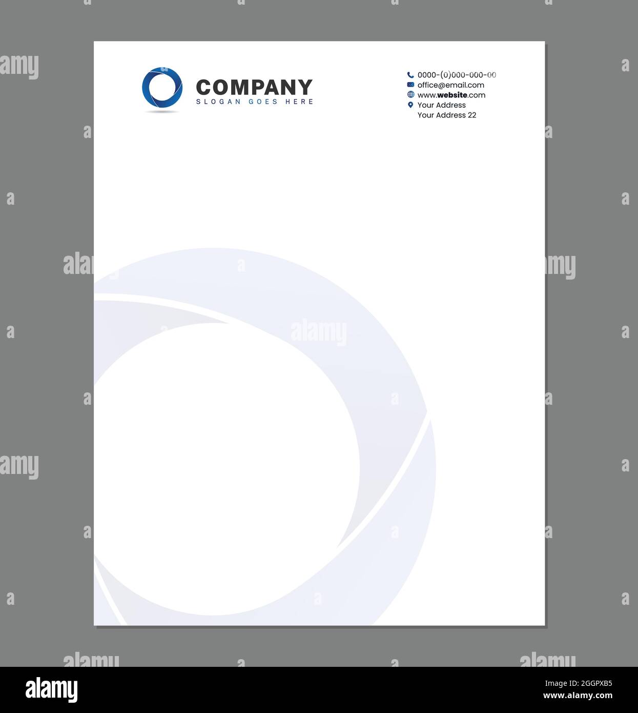 Blank letterhead template for print stock vector image art alamy