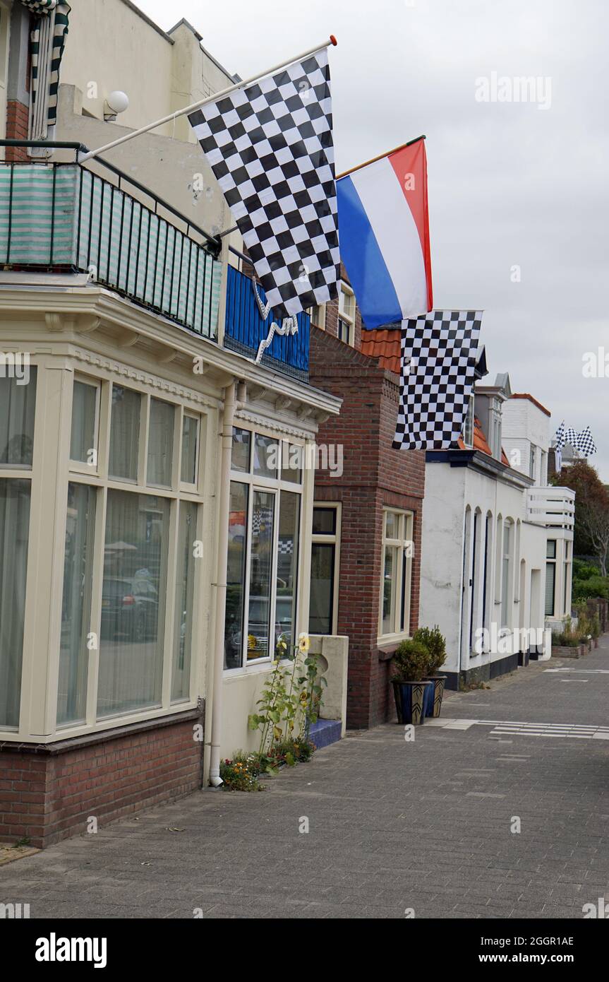 Flags for Dutch F1 grandprix in Dutch city Zandvoort Stock Photo