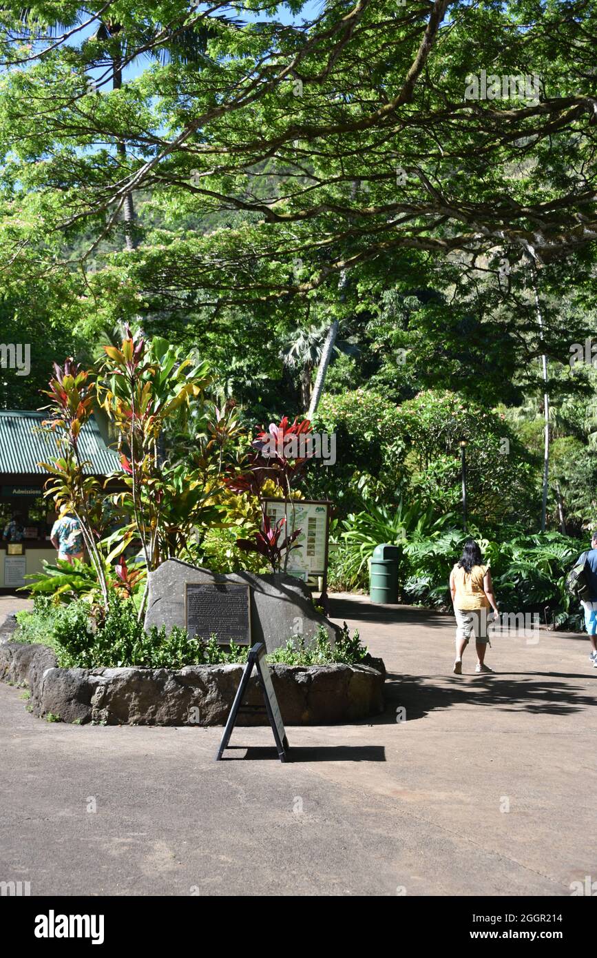 Oahu, HI U.S.A. 6/4&7/2021. Waimea Valley Visitors Center. Waimea