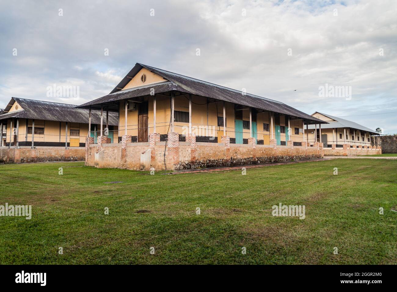 Buildings of a prison Camp de la Transportation in St Laurent du Maroni, French Guiana Stock Photo