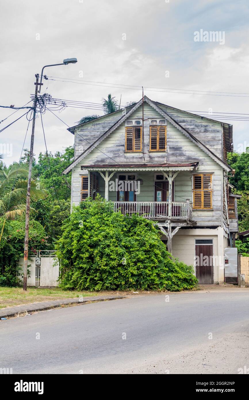 Old wooden house in Paramaribo, capital of Suriname Stock Photo Alamy