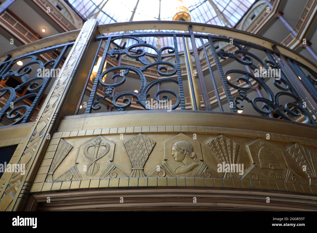 Architectural detailed view of the Arcade a Victorian era shopping ...