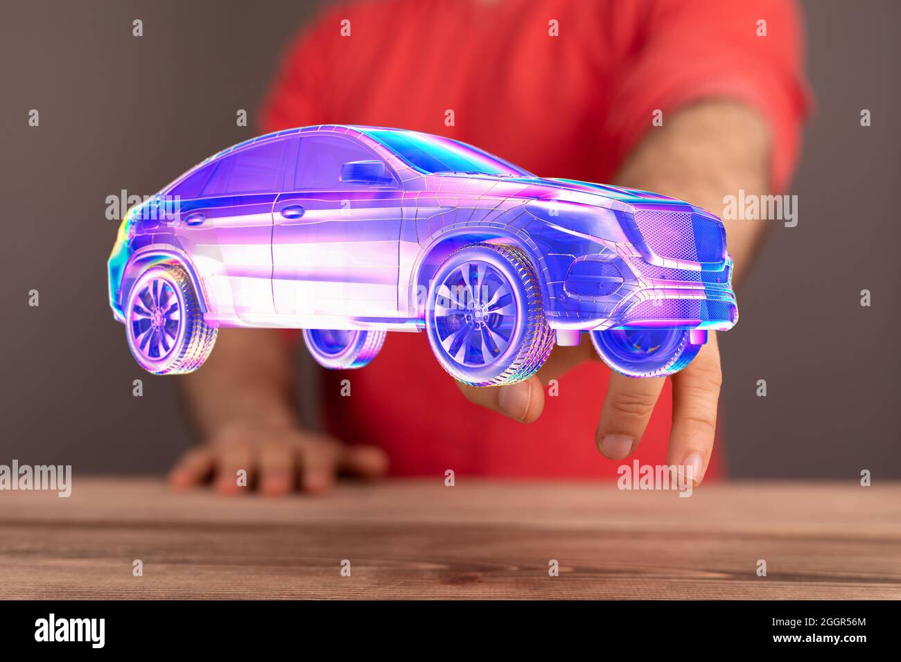 Autonomous online car-sharing service controlled Stock Photo