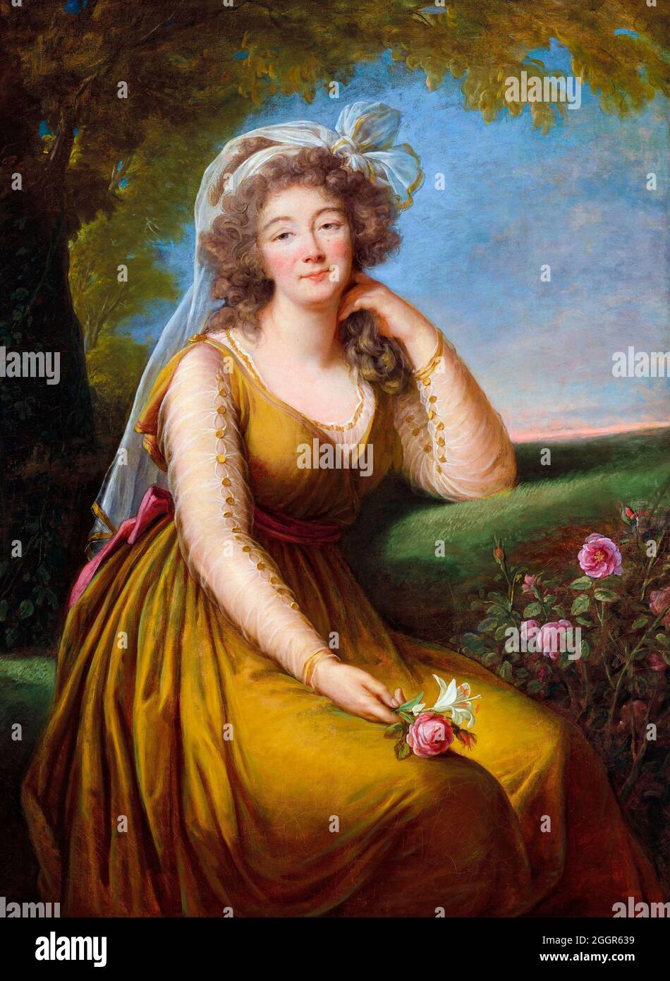 Portrait of Madame du Barry - Elisabeth Louise Vigée-LeBrun, 1789 Stock Photo