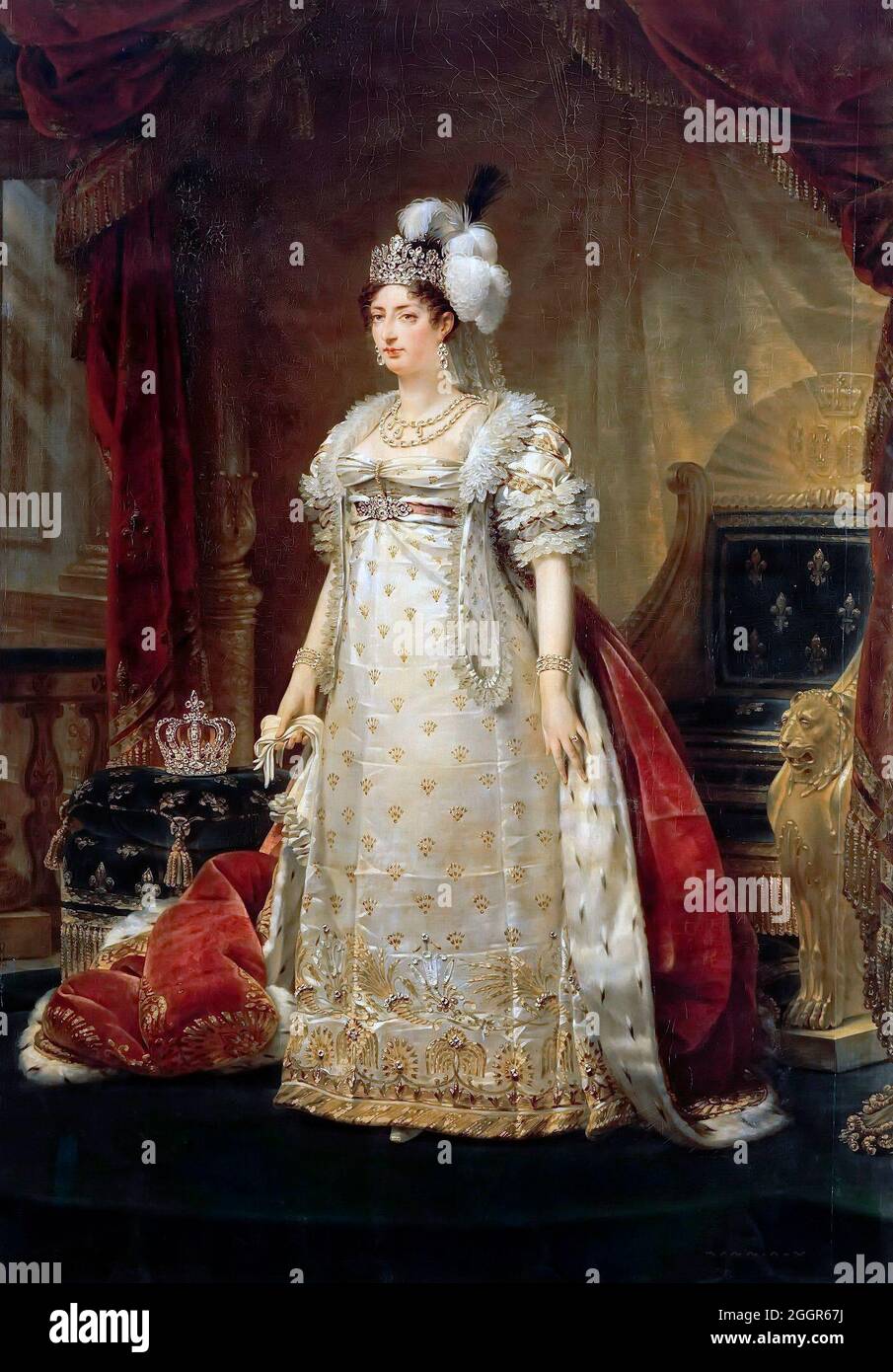 Portrait of Marie Thérèse Charlotte of France, Duchesse d'Angoulême - Antoine-Jean Gros, 1789 Stock Photo
