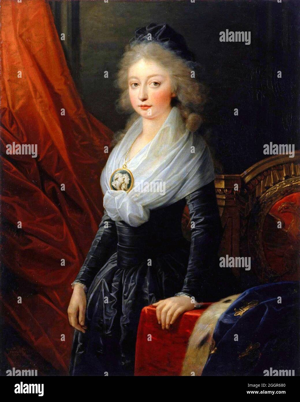 Portrait of Maria Theresia Charlotte of Bourbon - Heinrich Füger, 1795 Stock Photo