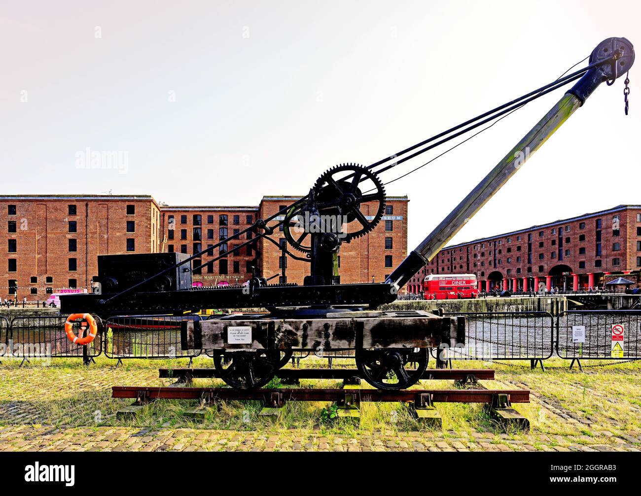 Albert Dock Liverpool Merseyside apartment flats and vintage dockyard