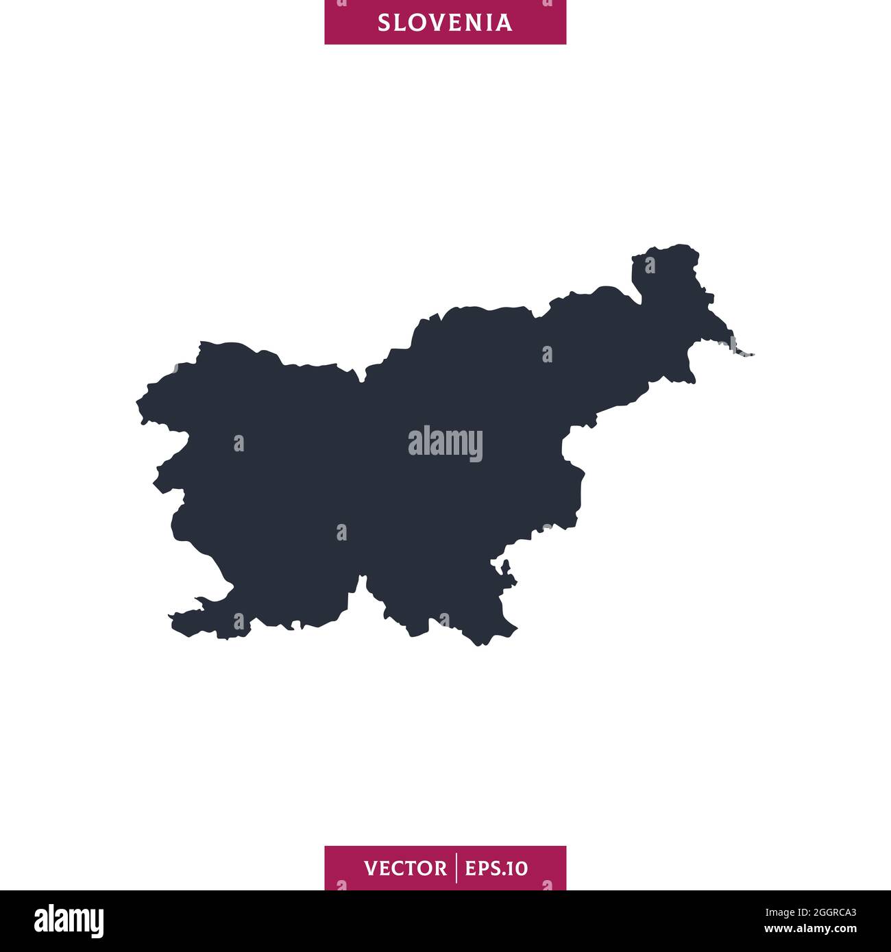 Detailed map of Slovenia vector stock illustration design template ...