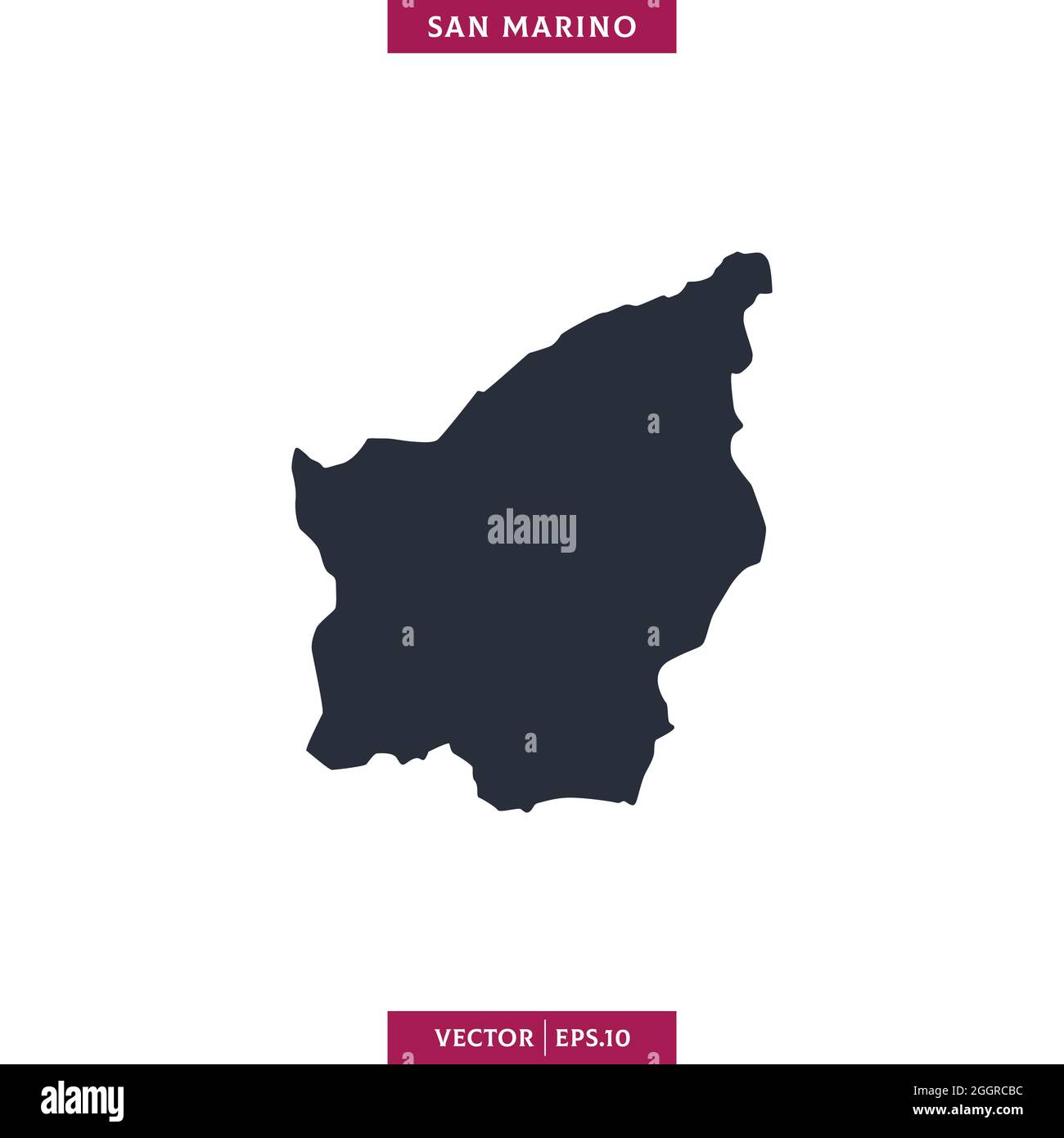 Detailed map of San Marino vector stock illustration design template ...