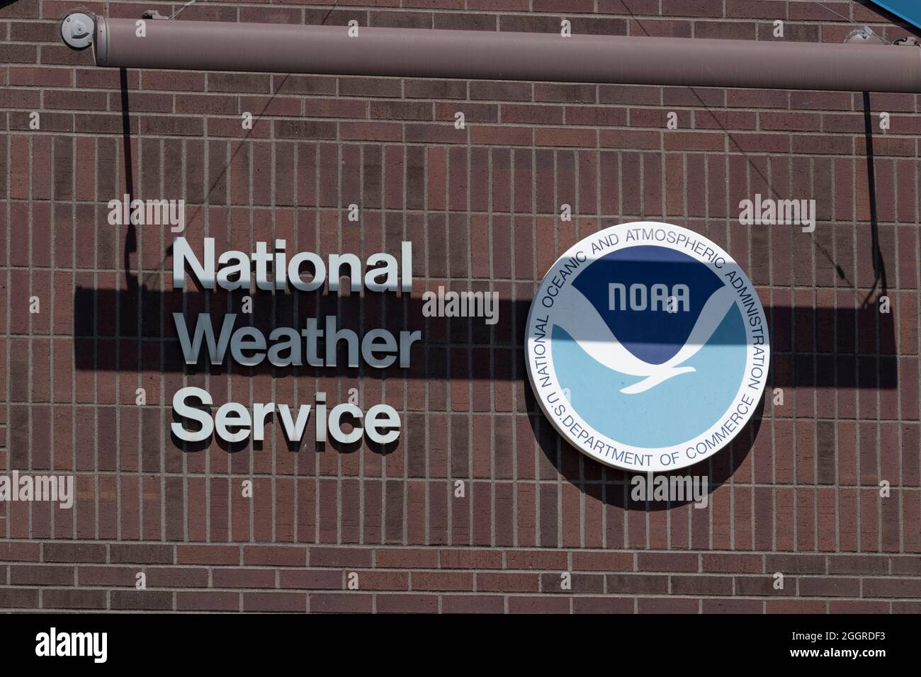 Indianapolis - Circa September 2021: NWS Forecast Office. NOAA is a US agency that forecasts weather, monitors oceanic and atmospheric conditions. Stock Photo