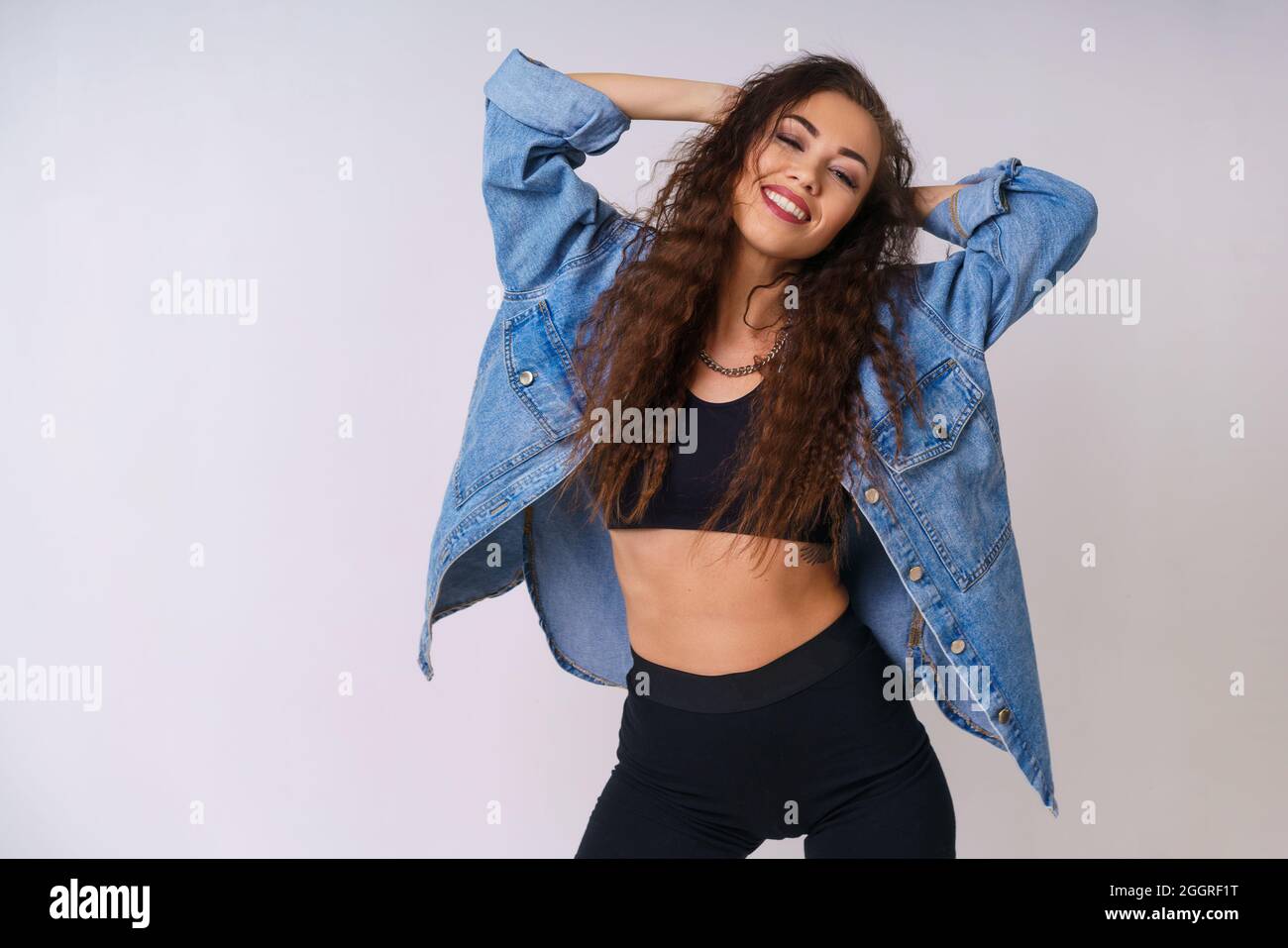 Happy Cheerful Young Woman Rejoicing At Positive News Or Birthday Present Smiling With Snow White Smile Happy Cheerful Young Woman Rejoicing At Positive News Or Birthday Present Smiling With Snow White Smile