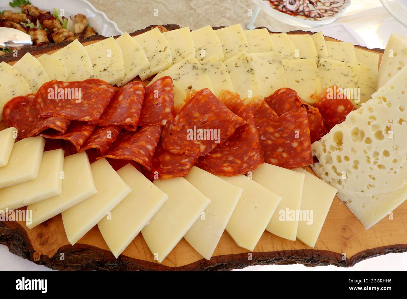 Italian cured meat and cheeses platter Stock Photo Alamy