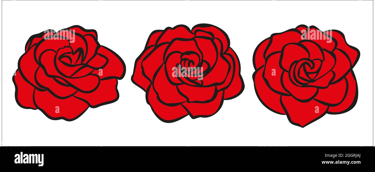 Rose flower hand drawn ilustration for logo Stock Vector Image & Art ...