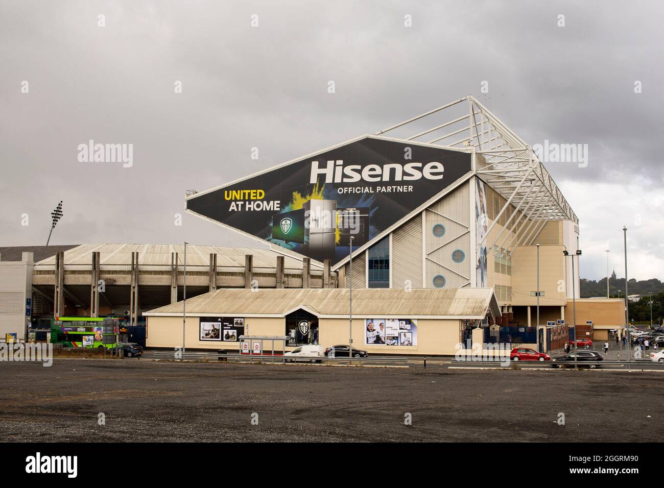 A view of the East Stand & Leeds United shop at Elland Road A view of the East Stand & Leeds United shop at Elland Road