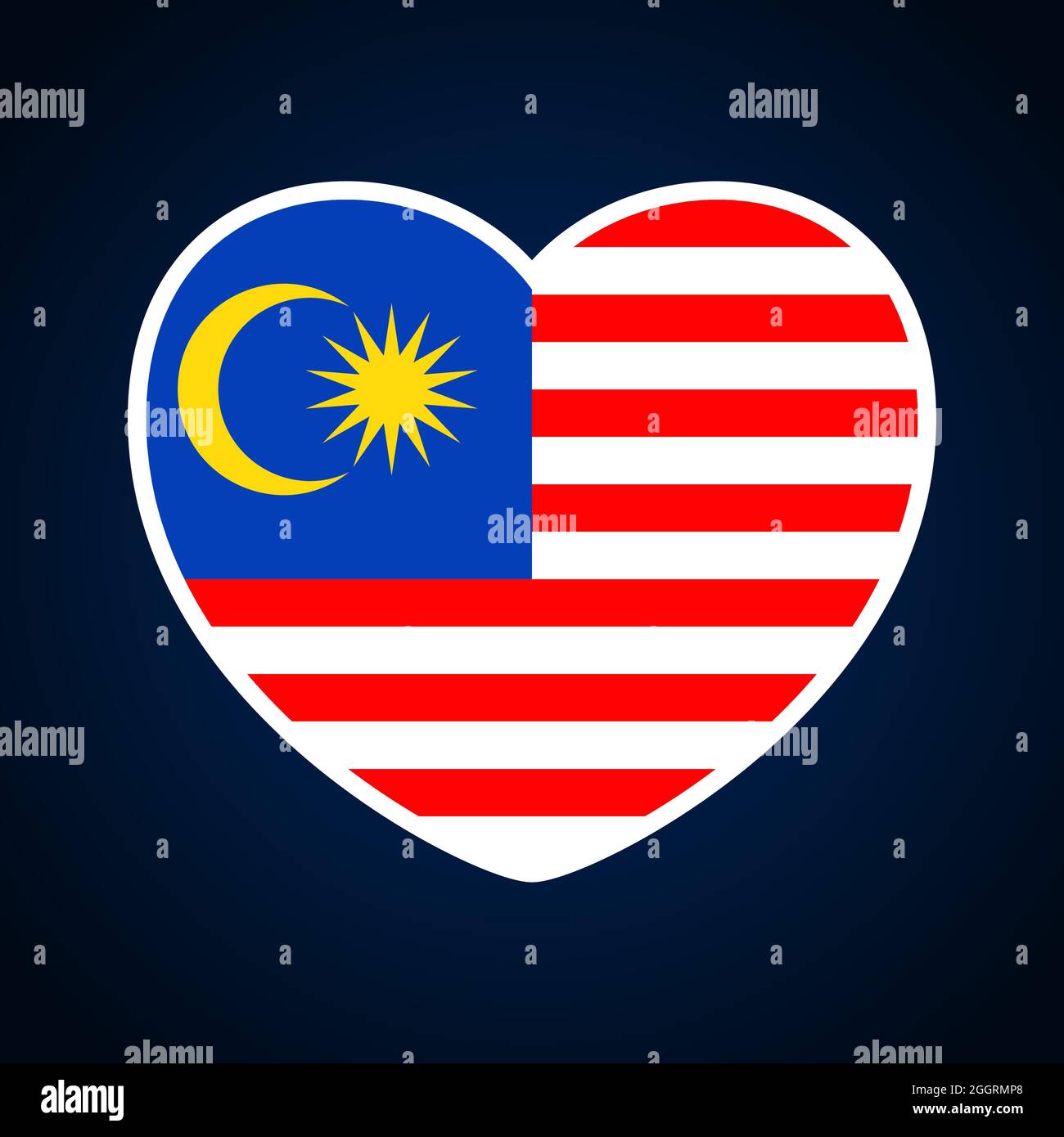 Bendera Malaysia Berbentuk Hati - RosskruwBanks