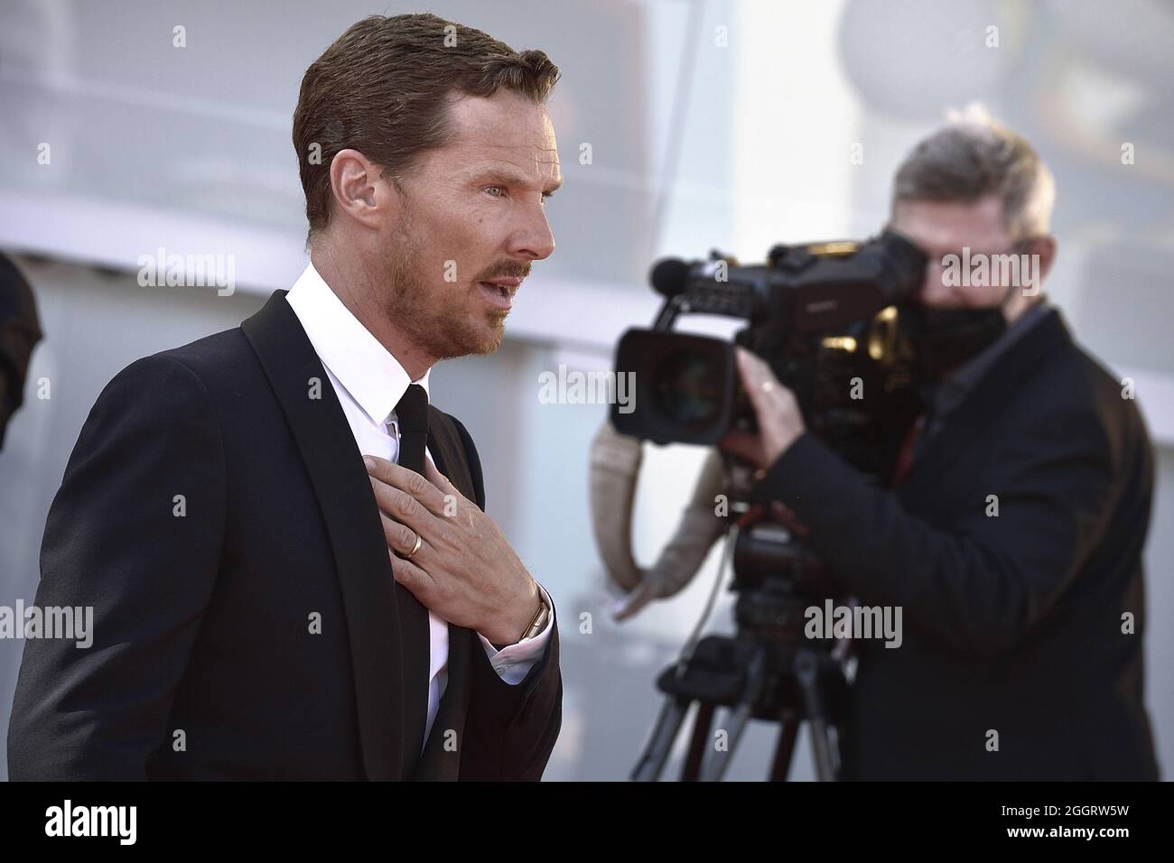 Venice, Italy. 02nd Sep, 2021. Benedict Cumberbatch attend sthe red carpet of the movie 'The Power Of The Dog' during the 78th Venice International Film Festiva on Thursday, September 2, 2021 in Venice, Italy. Photo by Rocco Spaziani/UPI Credit: UPI/Alamy Live News Stock Photo