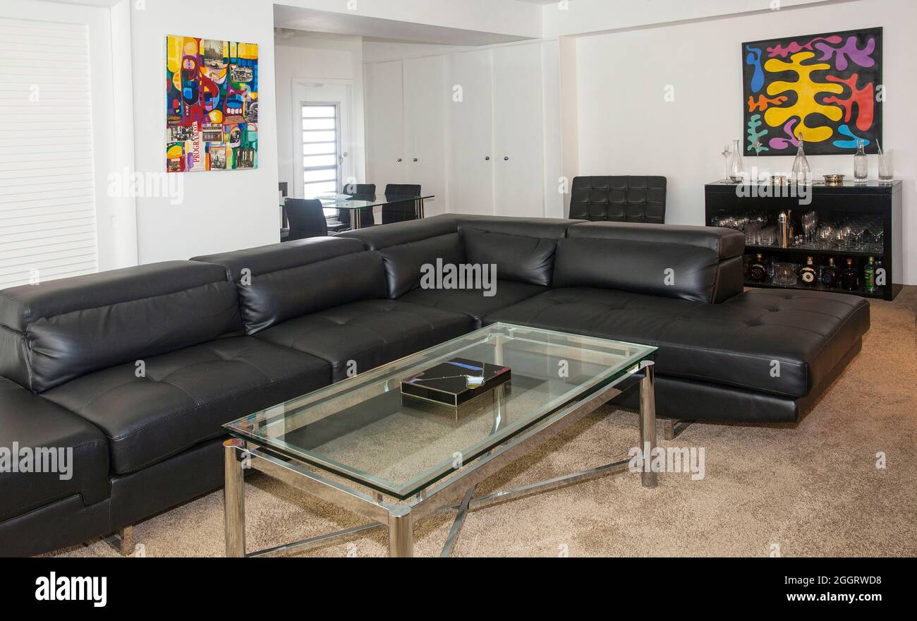 Modern Living Room in Boca Raton Florida USA Stock Photo - Alamy