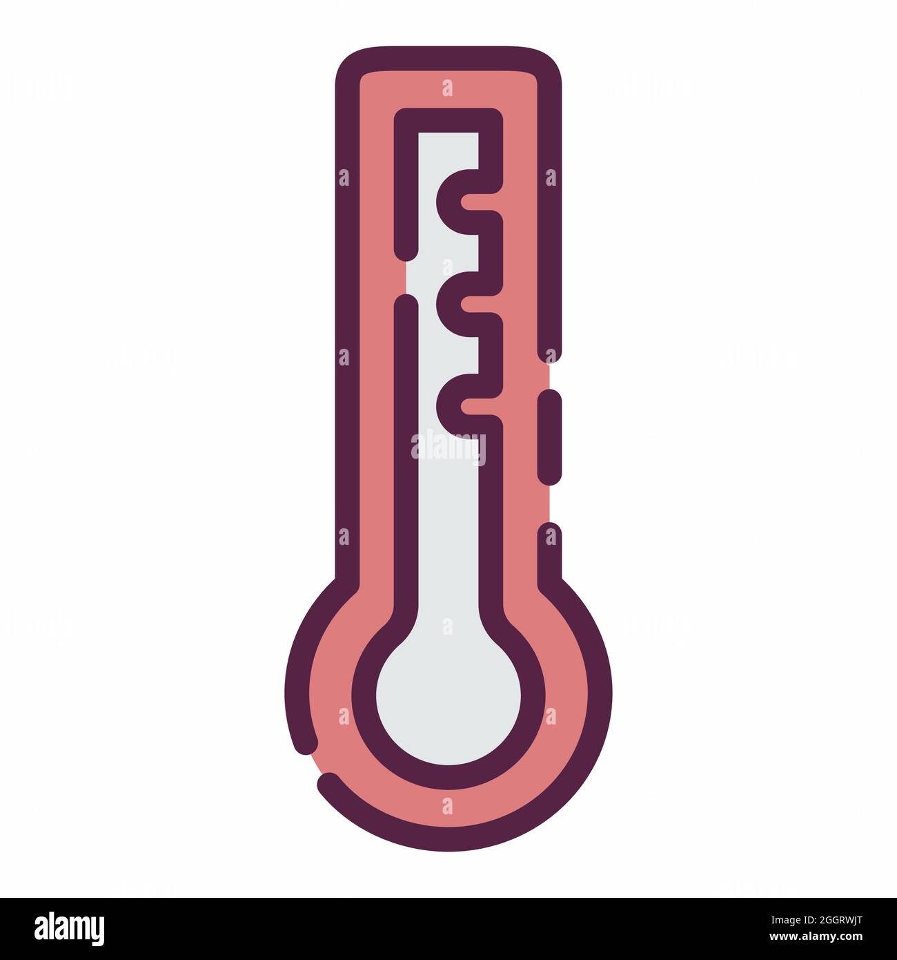 Icon Vector of Temperature Line Cut Style Simple illustration