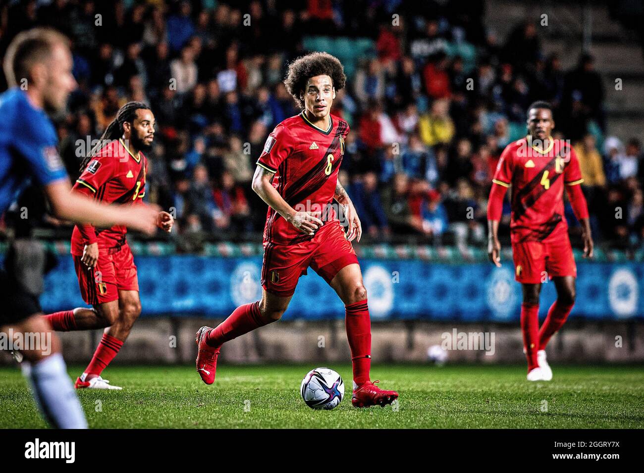 Tallinn, Estonia. 02nd Sep, 2021. Axel Witsel (6) of Belgium seen in action during the FIFA World Cup 2022 Qualifiers game between Belgium and Estonia at A. le Coq Arena. Final score; Belgium 5:2 Estonia) (Photo by Hendrik Osula/SOPA Images/Sipa USA) Credit: Sipa USA/Alamy Live News Stock Photo