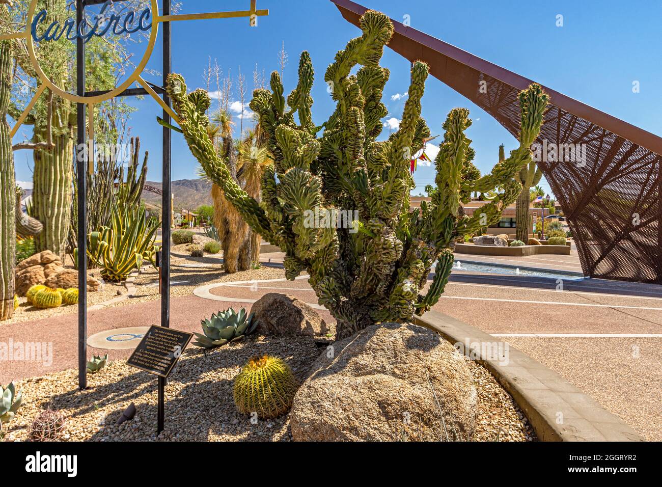 The Carefree Desert Garden Sundial in Arizona is the largest sundial in the United States. It