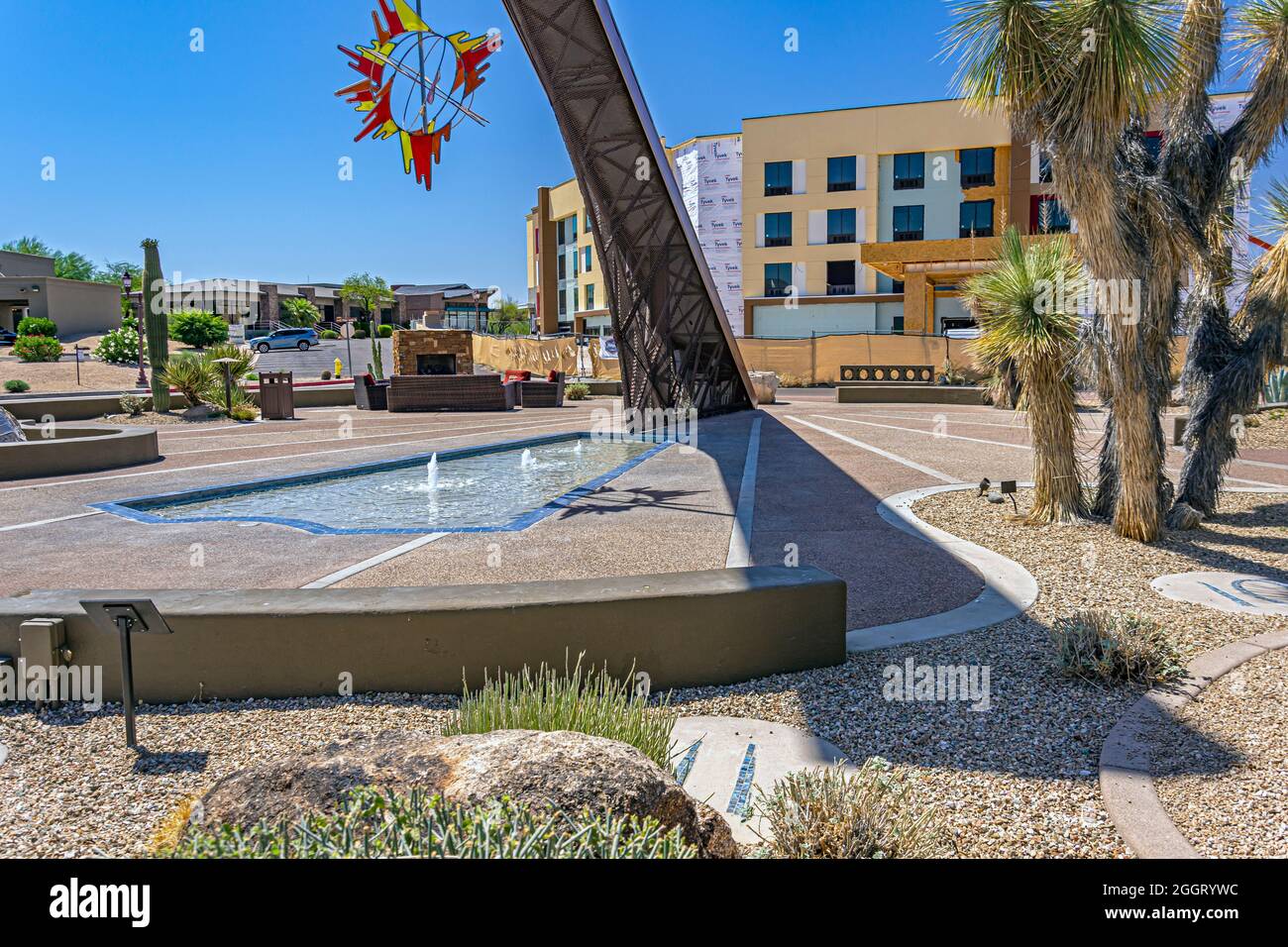 The Carefree Desert Garden Sundial in Arizona is the largest sundial in the United States. It