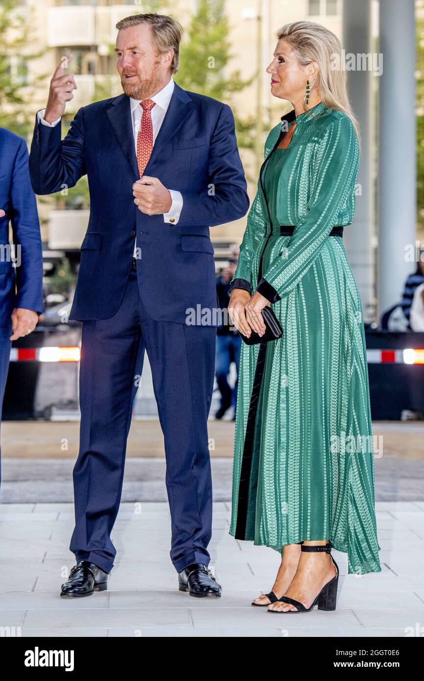 King Willem-Alexander and Queen Maxima of The Netherlands attend the opening of Amare cultural center on September 2, 2021 in The Hague, Netherlands. Photo by Robin Utrecht/ABACAPRESS.COM Stock Photo