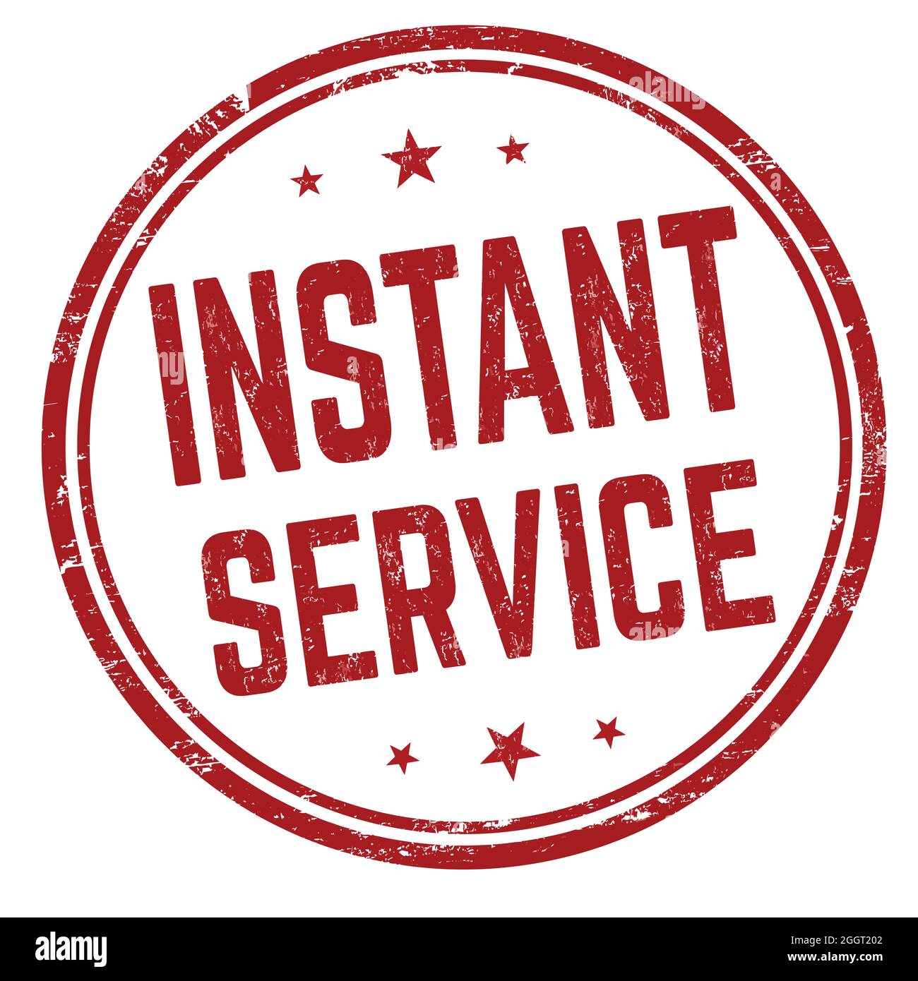 Instant service grunge rubber stamp on white background, vector
