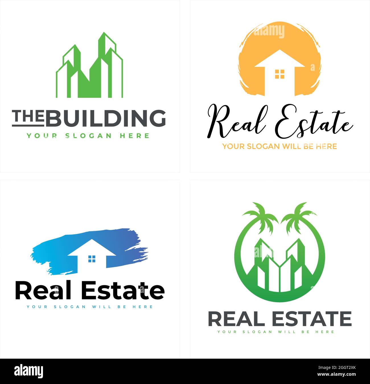 Real estate building arts logo design Stock Vector Image & Art - Alamy