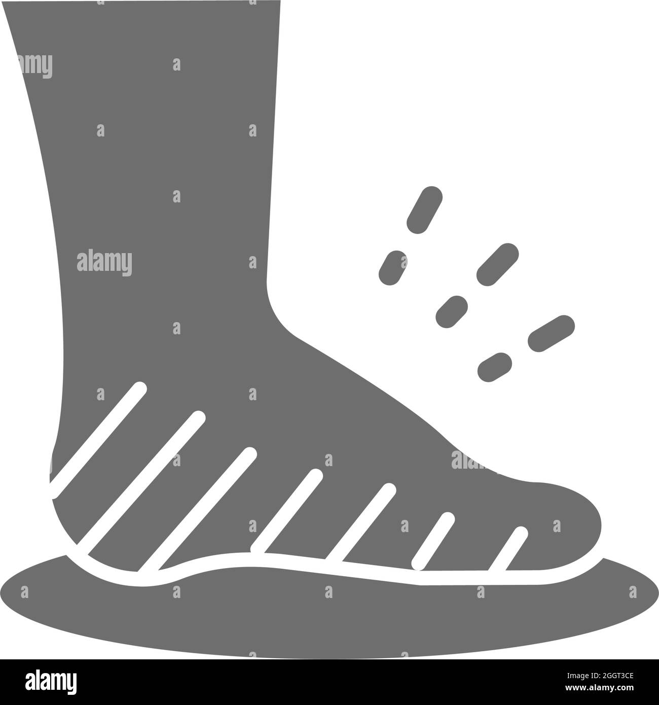 Leg swelling, edema, obesity, fat foot grey icon Stock Vector Image