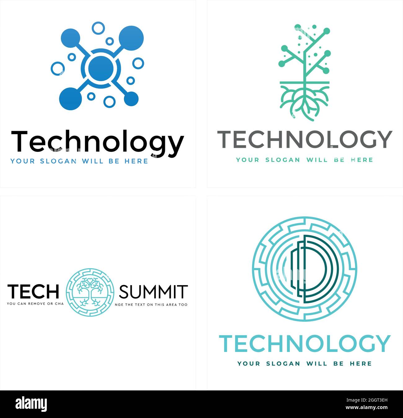 Technology programming software connection logo design Stock Vector ...