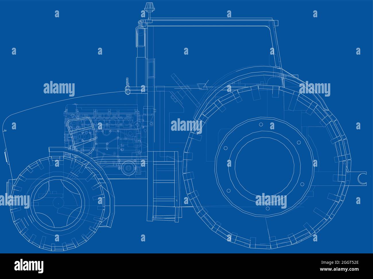 Tractor Plan Vector Farm Tractor Concept. Vector Stock Vector Image & Art - Alamy