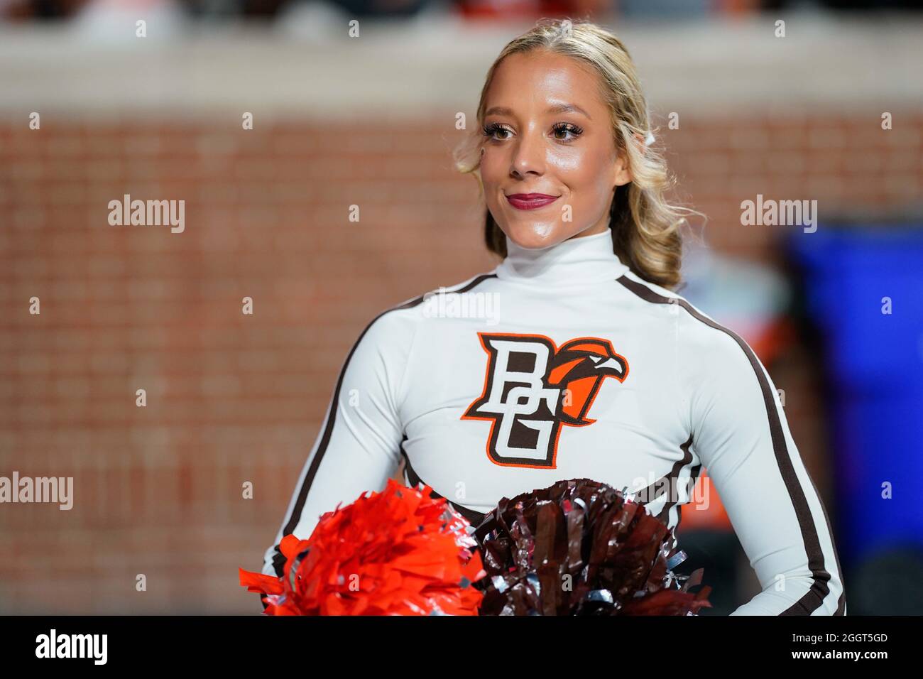September 02, 2021 Bowling Green Falcons cheerleader during the NCAA