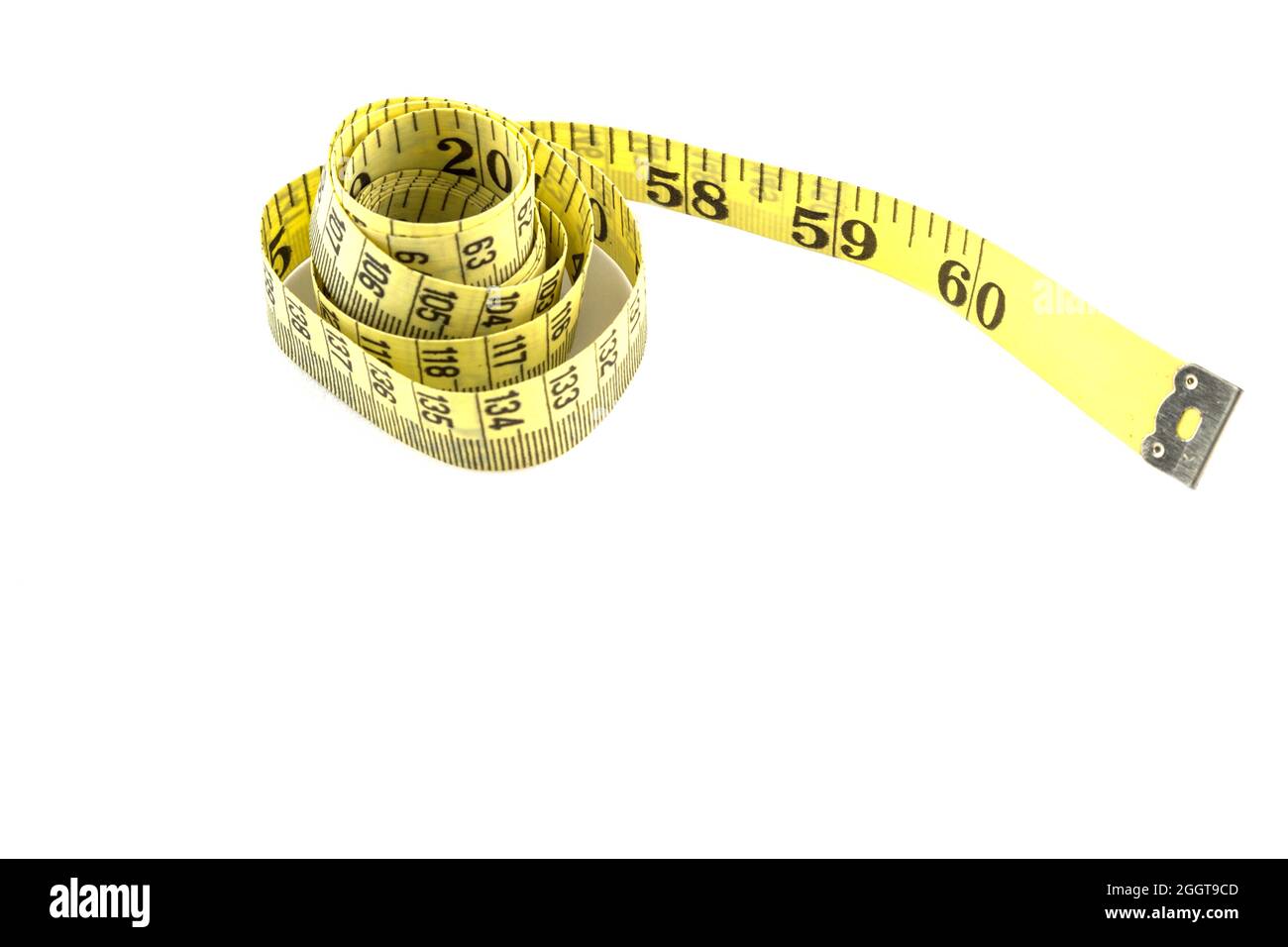 Measuring tape of the tailor isolated on white background Stock Photo ...