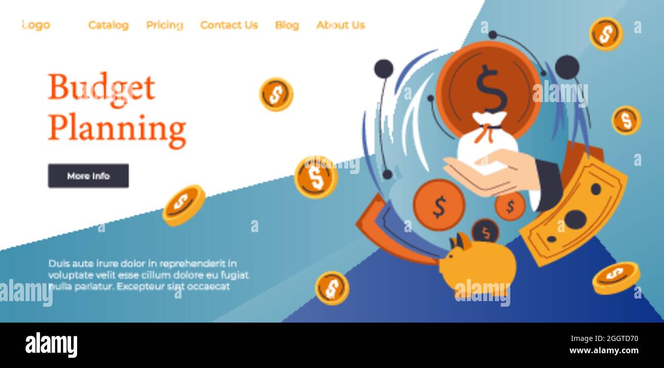 Budget planning for future, financial education Stock Vector Image