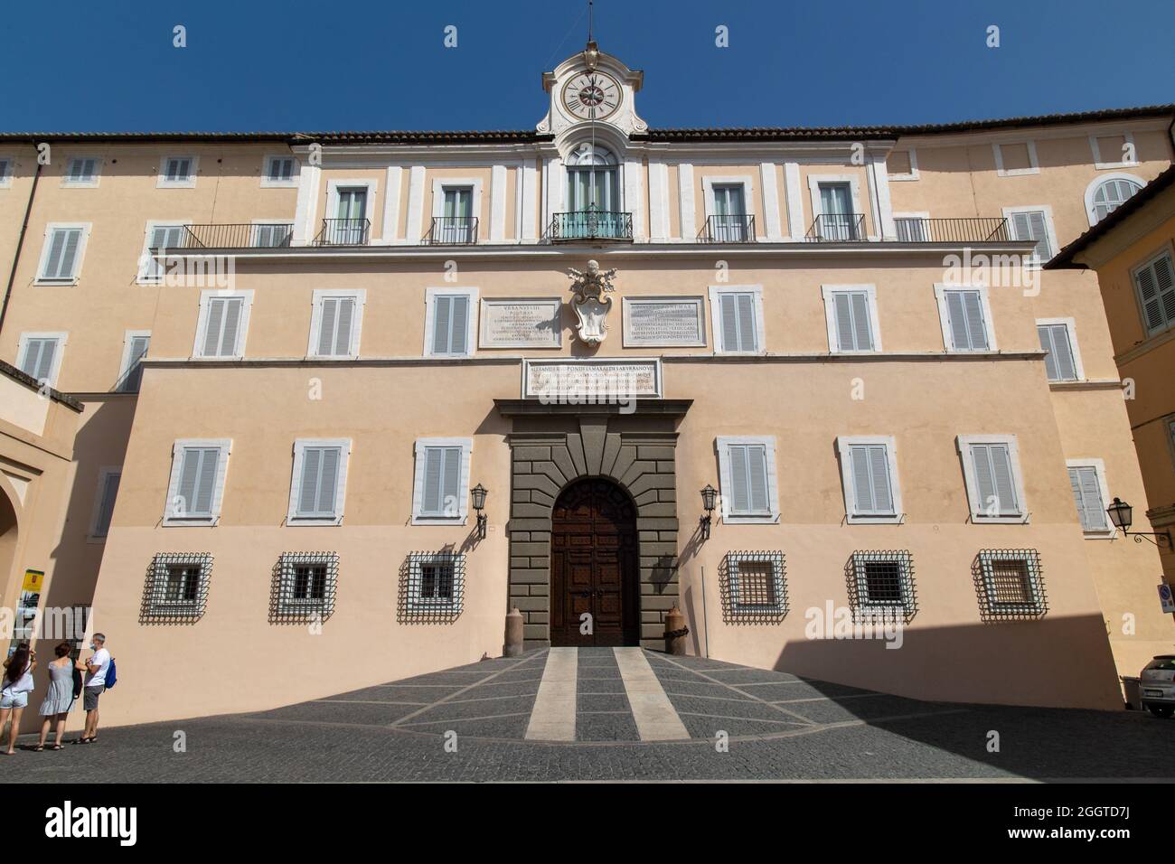 Apostolic Palace of Castel Gandolfo Formerly Pope Summer Residence Stock Photo