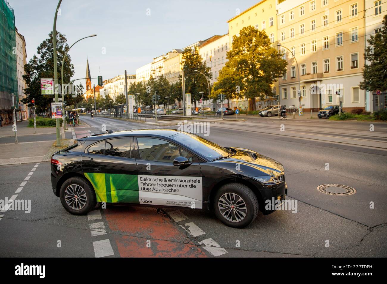 Berlin, Germany. 01st Sep, 2021. A car belonging to ride-hailing 