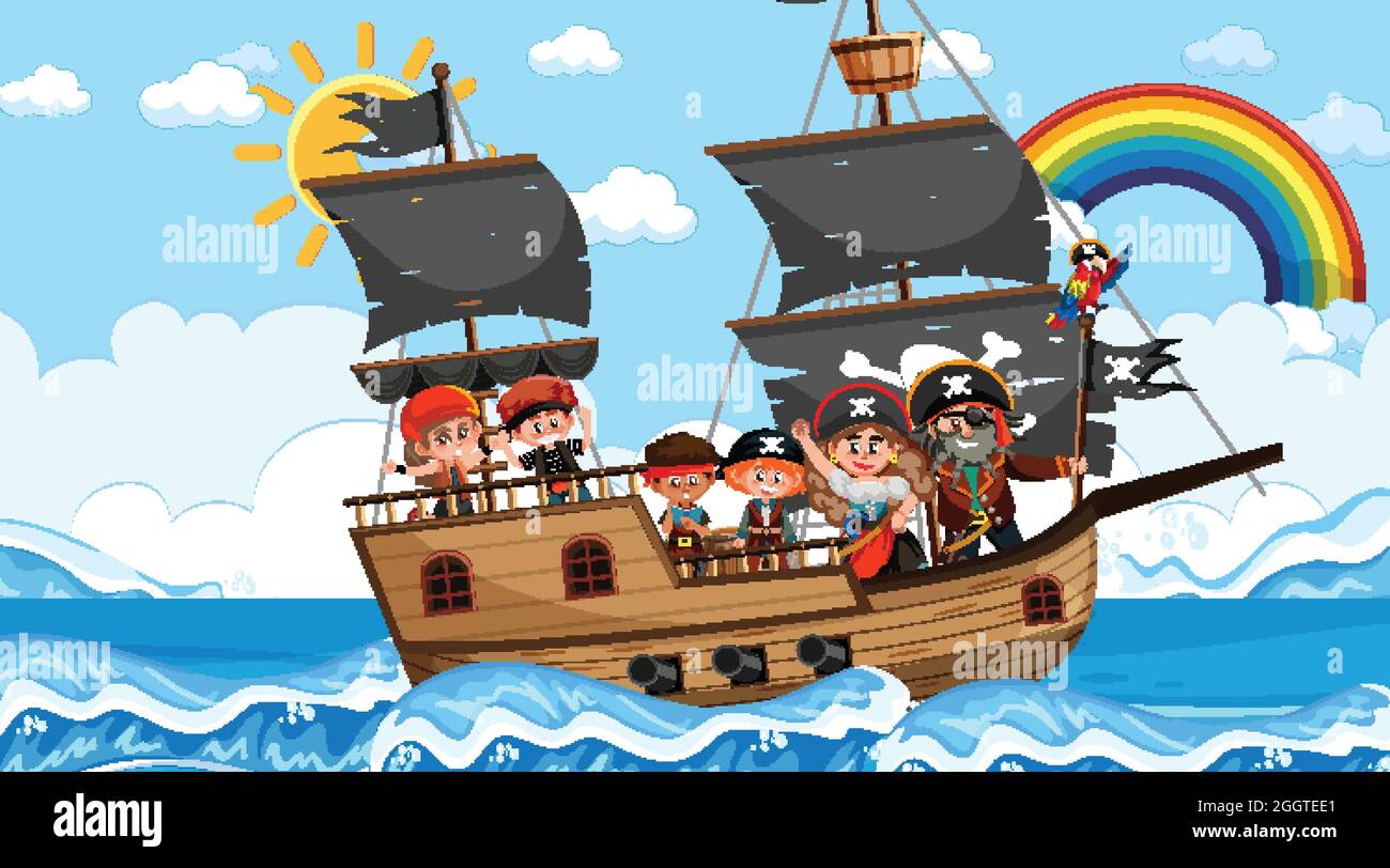 Small wood sailing ship Stock Vector Images - Alamy