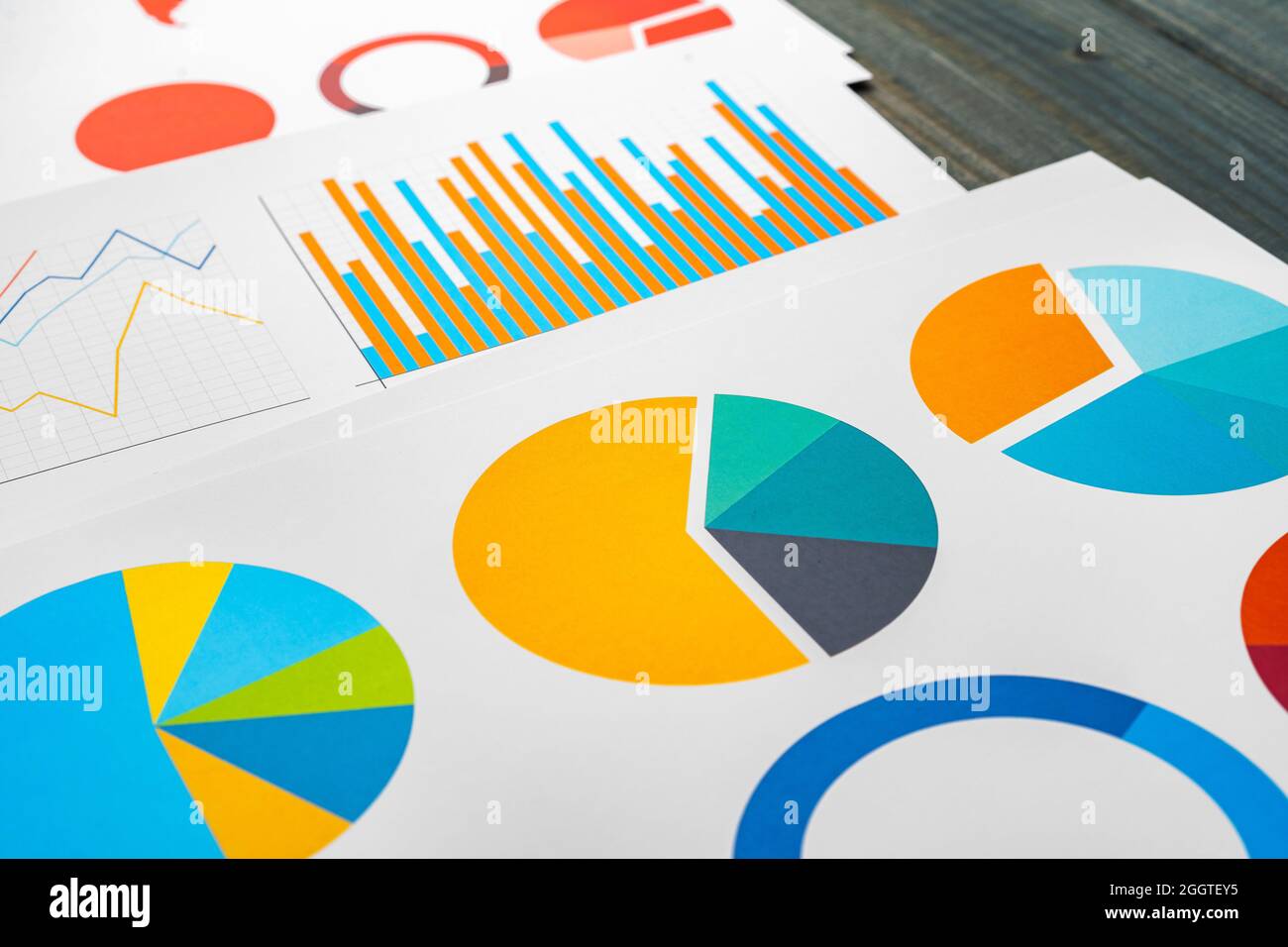 Close up of business graph analysis document Stock Photo - Alamy