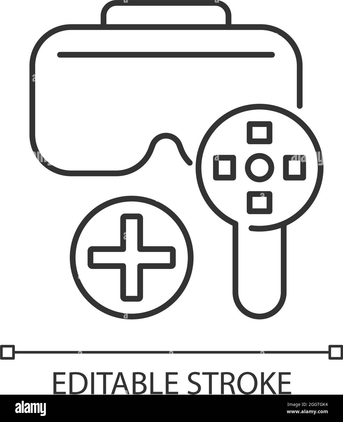 Can be used with a game controller linear manual label icon Stock ...