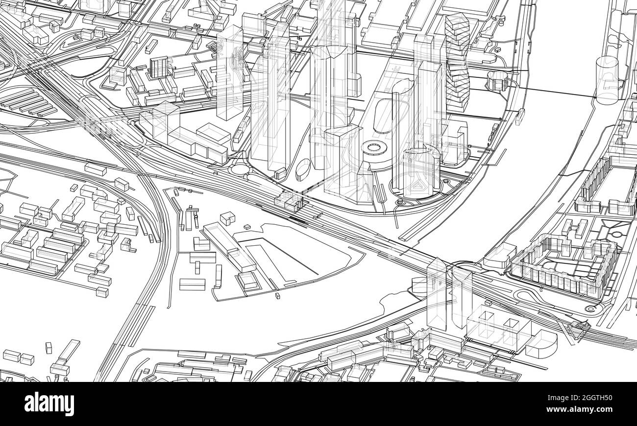 Urban modern landscape. Vector Stock Vector Image & Art - Alamy
