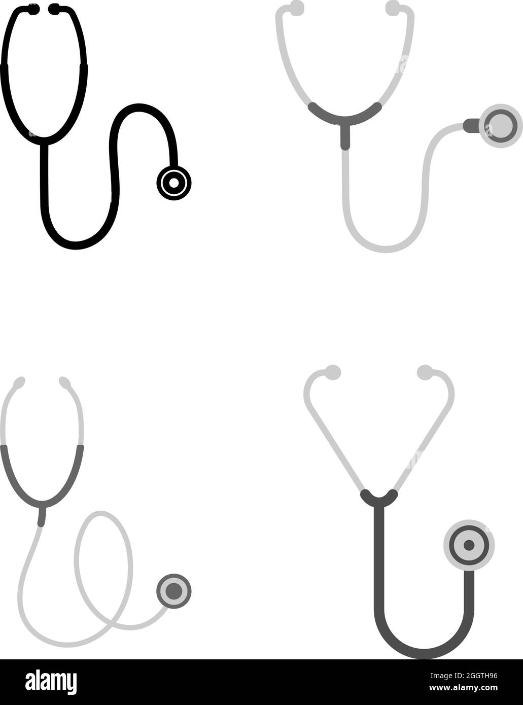 Stethoscope icon set design template Stock Vector Image &amp; Art - Alamy