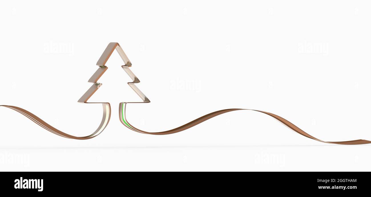 Illustration of a Christmas tree isolated on a white background Stock ...