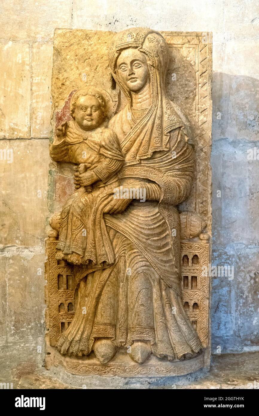 'Madonna delle fornaci' in the crypt of the Cathedral of San Panfilo, Sulmona Italy Stock Photo