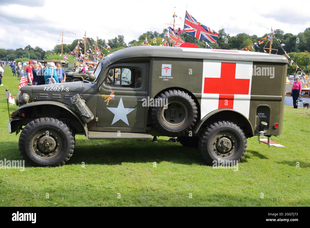 Dodge WC-54 WW II Ambulance at the Traditional Boat Festival in Henley-on-Thames, UK Stock Photo