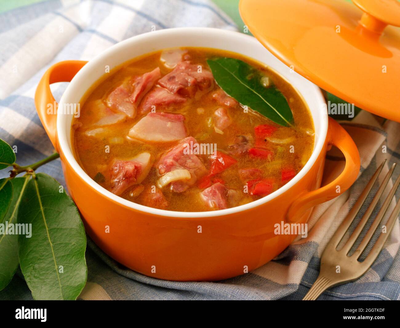 Cap i pota. Traditional catalan dish with cheeks and head of veal Stock  Photo - Alamy