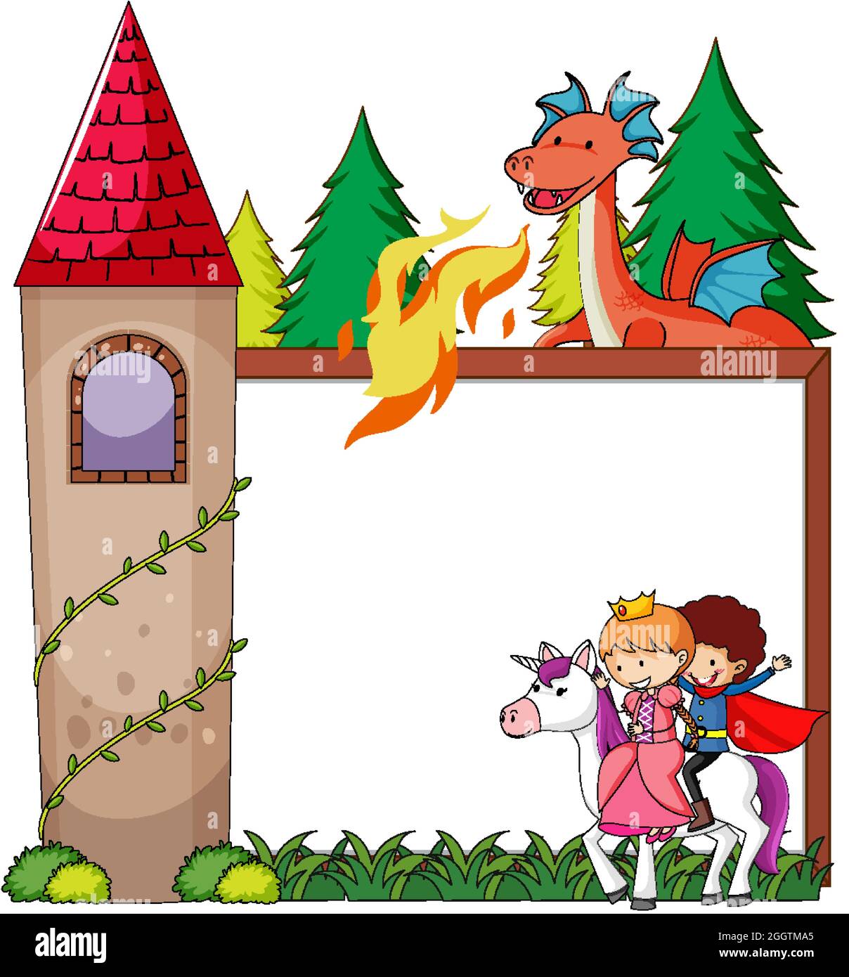 Fairy tale banner template illustration Stock Vector Image & Art - Alamy