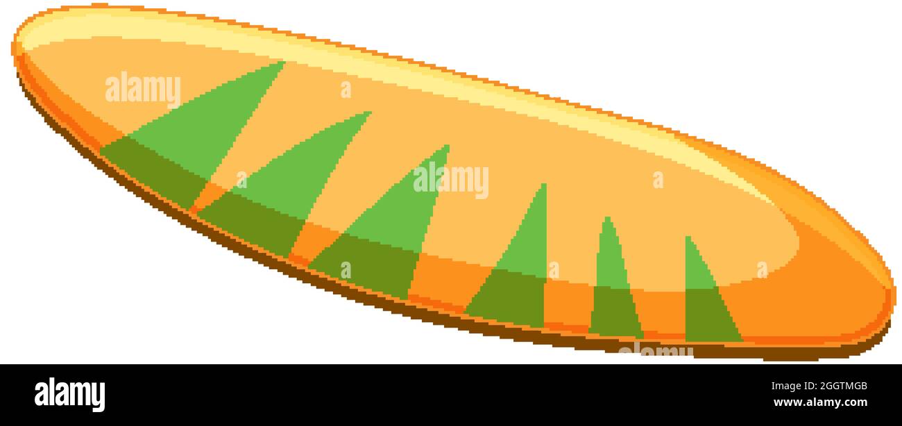 Isolated tropical surfboard on white background illustration Stock ...