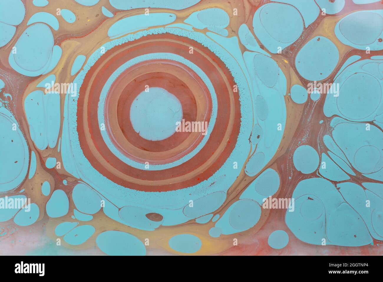 Abstract painting with mixed brown and blue oil paint colors - perfect for wallpaper Stock Photo ...