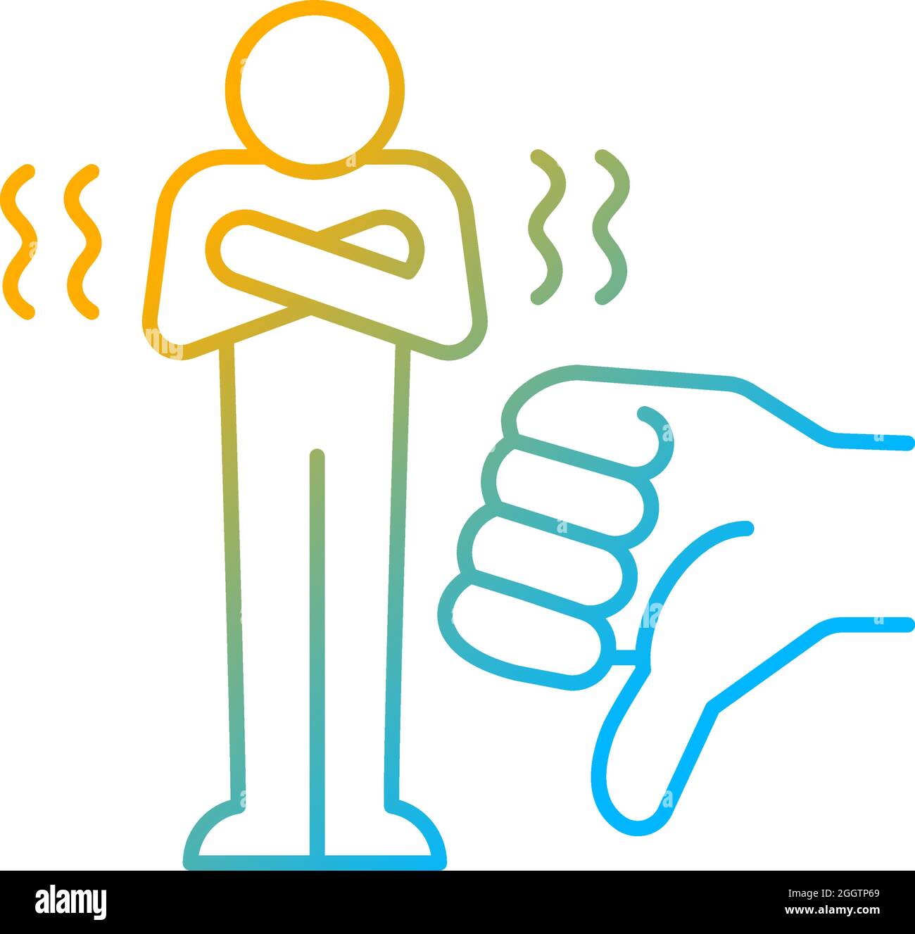Criticism gradient linear vector icon Stock Vector