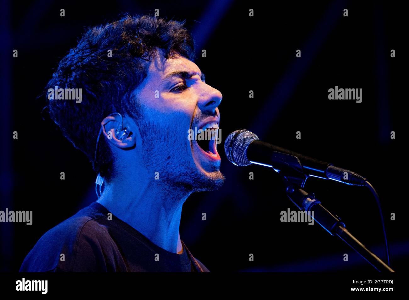 Bergamo Italy 30 July 2021 Fulminacci - Filippo Utinacci italian singer from Rome ( cantante diRoma ) - live Bergamo1000 © Andrea Ripamonti / Alamy Stock Photo